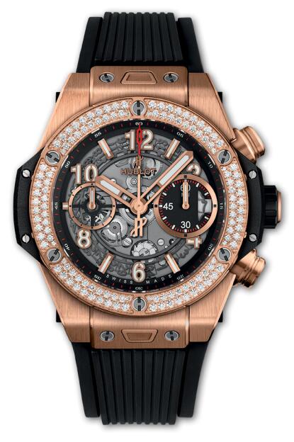 Luxury Hublot 441.OX.1180.RX.1104 Big Bang Unico 42 mm King Gold Diamonds replicas watches